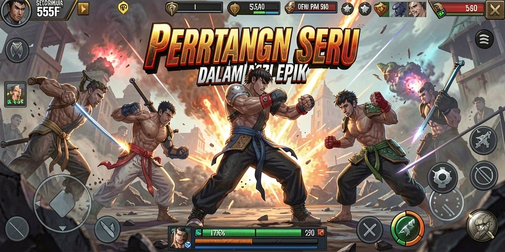 Tampilan menegangkan dari aksi pertempuran di 555F.