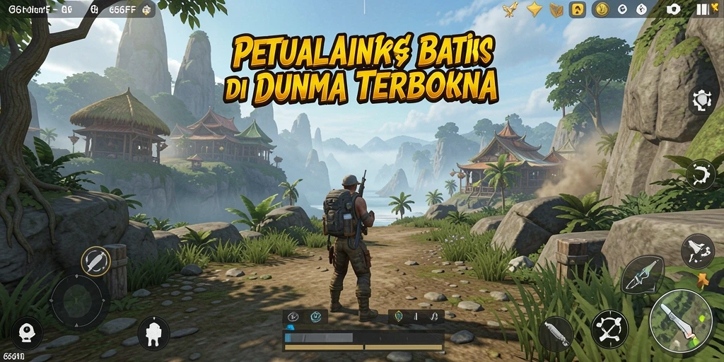Screenshot gameplay 666FF menunjukkan petualangan di dunia terbuka yang mendebarkan.
