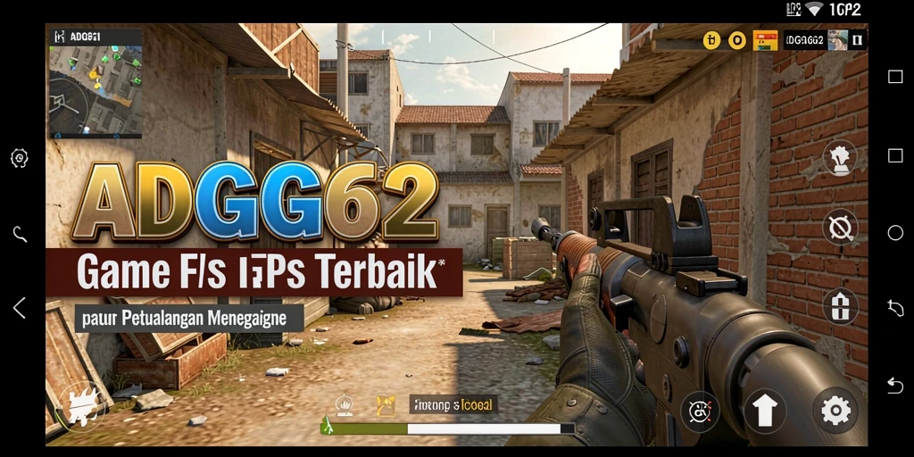 Tangkapan layar menunjukkan aksi menegangkan dalam game FPS ADG62.