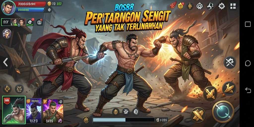 Tampilan gameplay BOS88 yang mendebarkan dan penuh aksi.