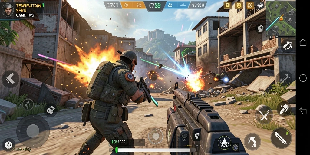 Tampilan gameplay C789 yang mendebarkan dan penuh aksi.