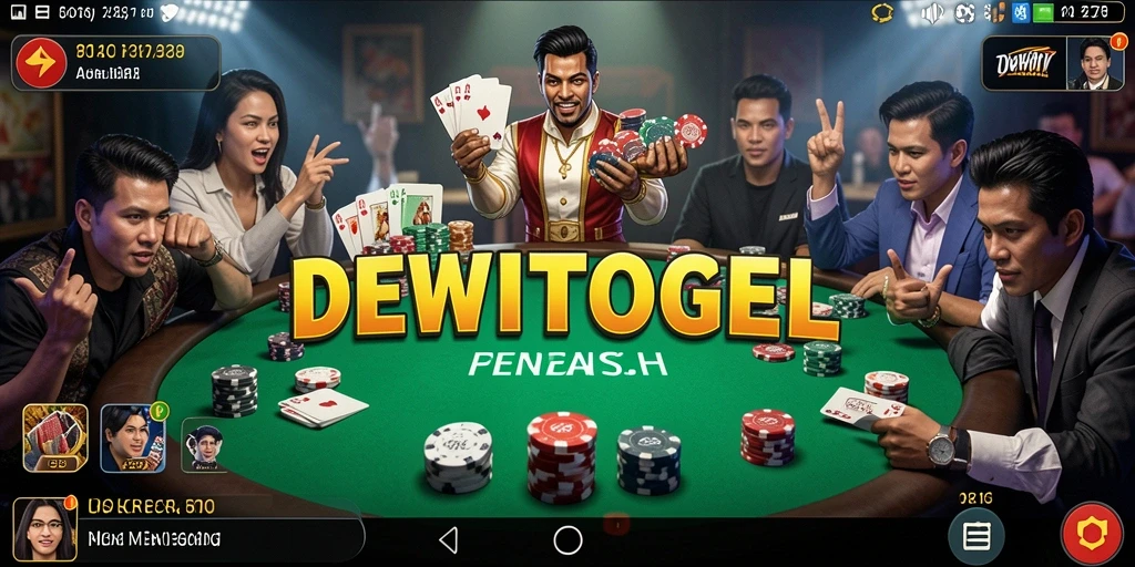 Tampilan menarik dari gameplay poker yang seru.