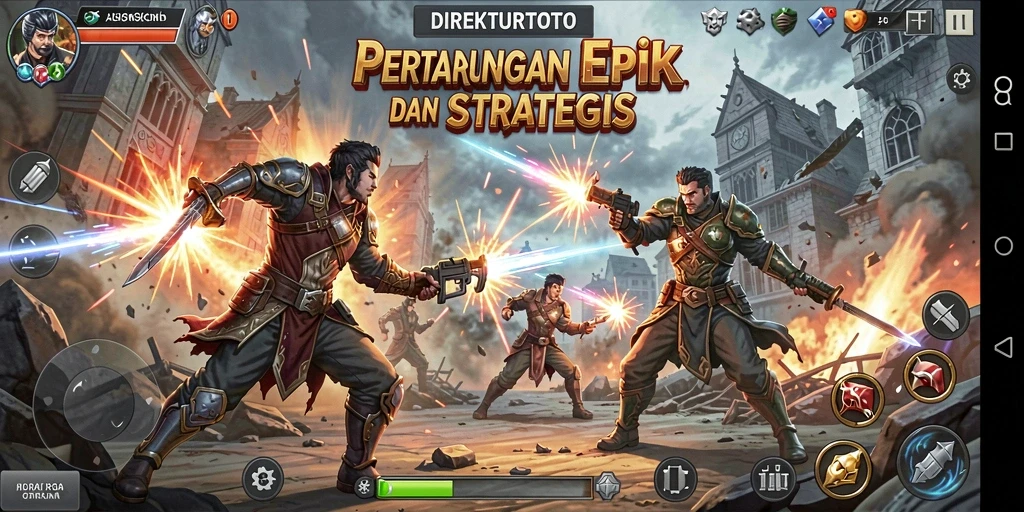 Tampilan atraktif dari gameplay Fighting di DIREKTURTOTO.