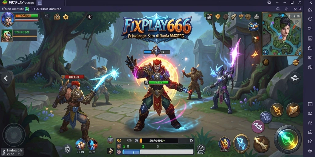 Grafik memukau dan pertempuran seru di dunia MMORPG.