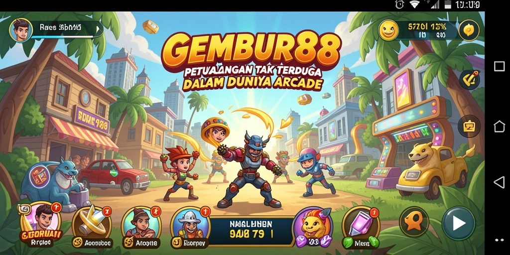 Tangkapan layar gameplay GEMBUR88 menunjukkan aksi seru dalam dunia Arcade.