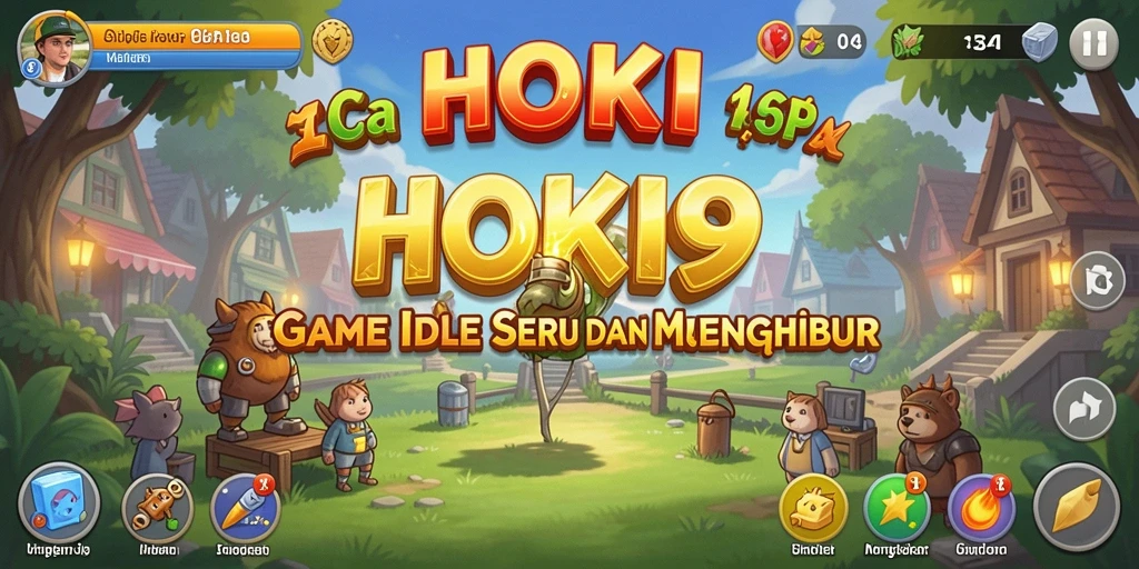 Screenshot gameplay HOKI9 yang menunjukkan aksi penuh warna dan karakter unik.