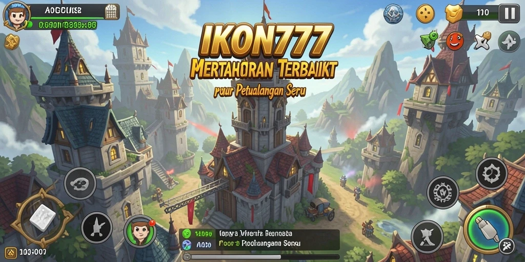 Tangkapan layar gameplay IKON777 dengan menara yang siap bertahan.