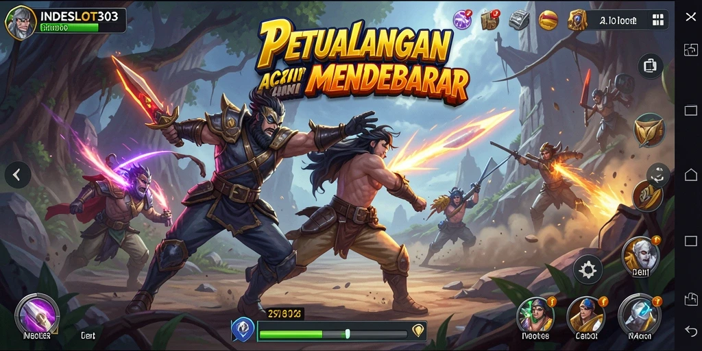 Menampilkan aksi mendebarkan dalam gameplay INDESLOT303.