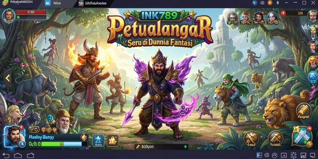 Screenshot gameplay INK789 menunjukkan aksi seru dalam petualangan yang memukau.