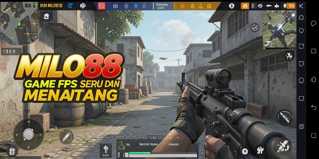 Screenshot gameplay seru dari MILO88 menampilkan aksi tembak-tembakan yang mendebarkan.