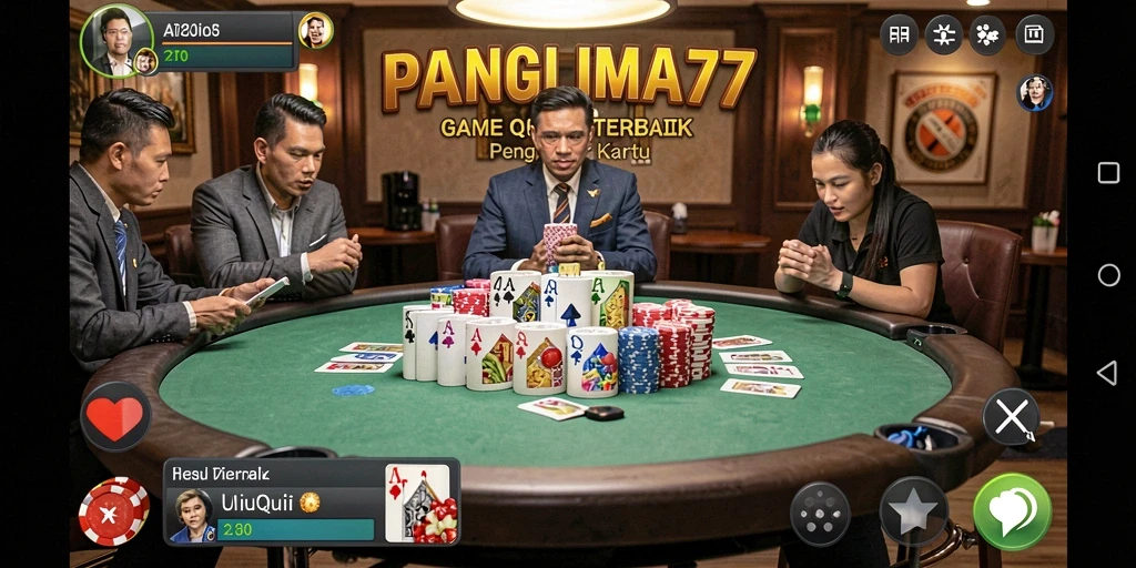 Screenshot gameplay PANGLIMA77 menunjukkan momen seru di meja QiuQiu.