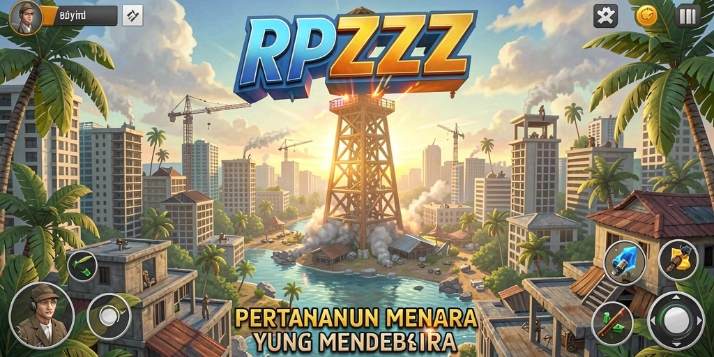 Gameplay RPZZZ dengan aksi seru Tower Defense yang menegangkan.