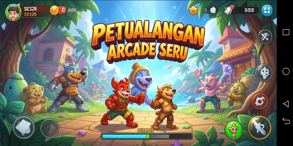 Tampilan gameplay yang penuh warna dan aksi seru di SE328.