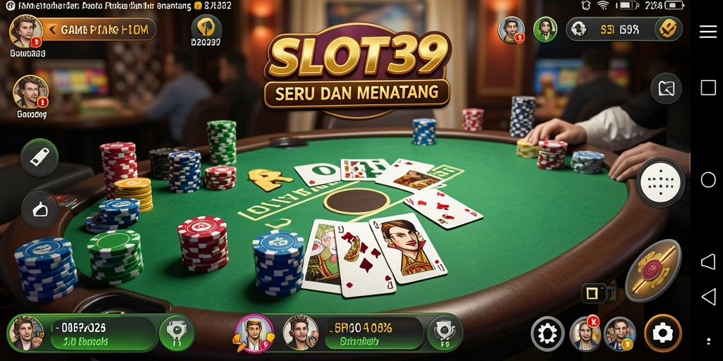 Tampilan permainan Poker yang penuh strategi dan intens.