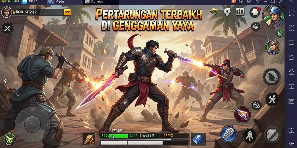 Gameplay SP212 yang mendebarkan dengan aksi pertarungan yang intens.